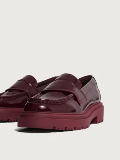 Best MOKASSIN SCHOOL WEINROT Damen Flacher Schuh