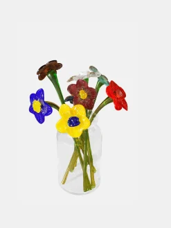 Clearance MOUTHBLOWN CRYSTAL FLOWER MUSTARD Damen/Herren Deko|Deko