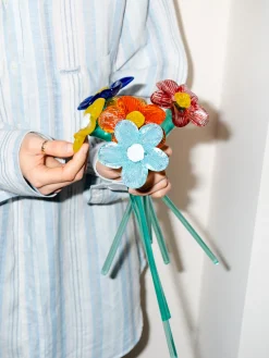 Clearance MOUTHBLOWN CRYSTAL FLOWER MUSTARD Damen/Herren Deko|Deko