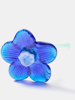 Hot MOUTHBLOWN CRYSTAL FLOWER BLUE Damen/Herren Deko|Deko