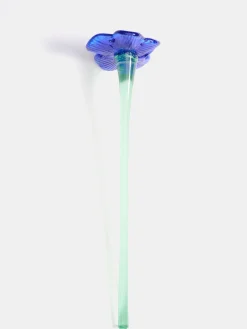 Hot MOUTHBLOWN CRYSTAL FLOWER BLUE Damen/Herren Deko|Deko