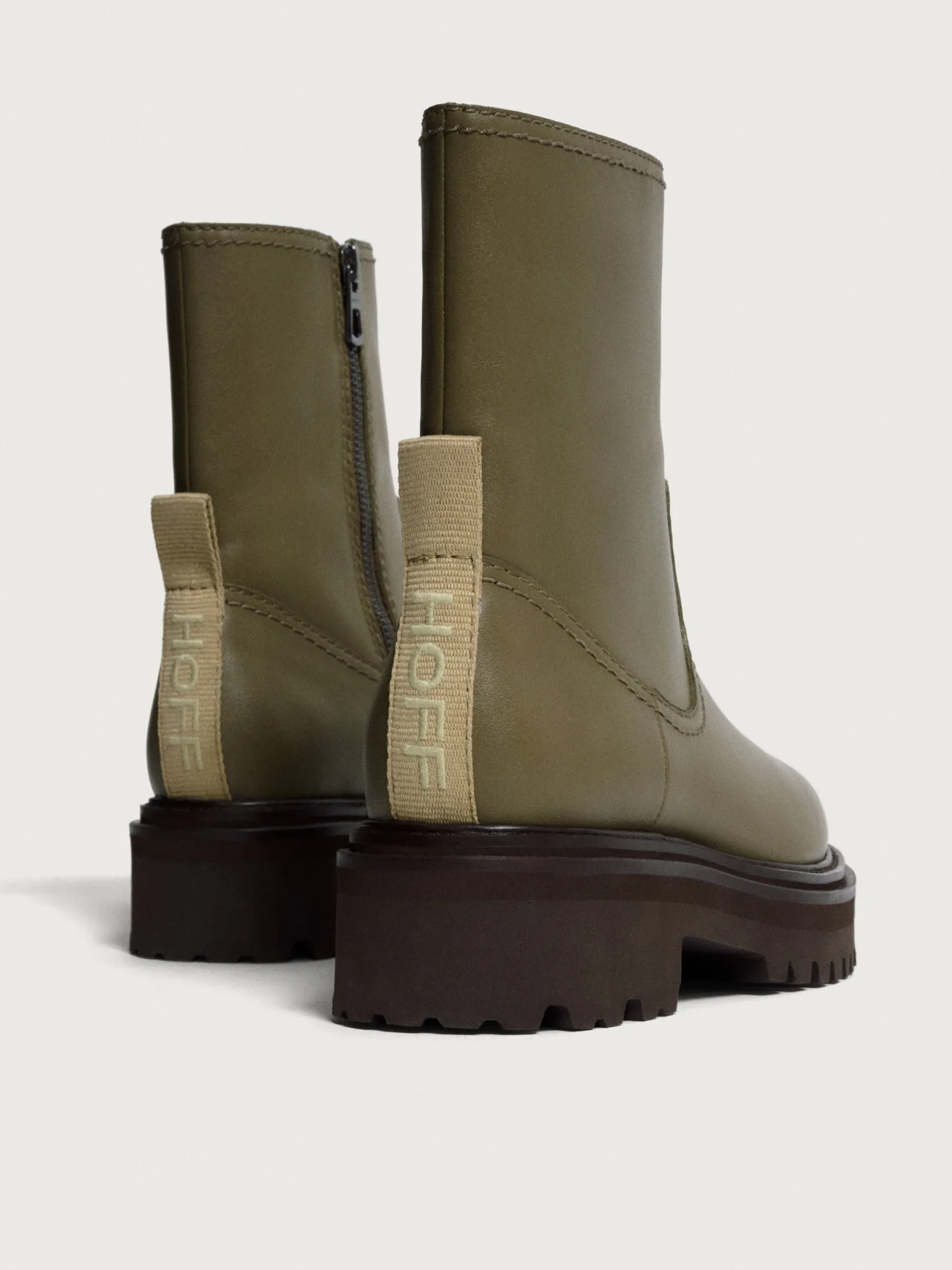 OFFICE GRÜNER LEDERSTIEFEL Damen Stiefel Und Stiefeletten