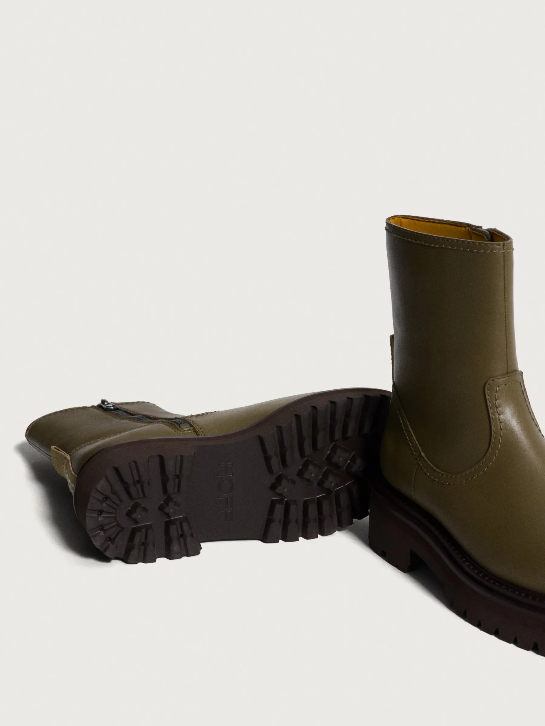 OFFICE GRÜNER LEDERSTIEFEL Damen Stiefel Und Stiefeletten